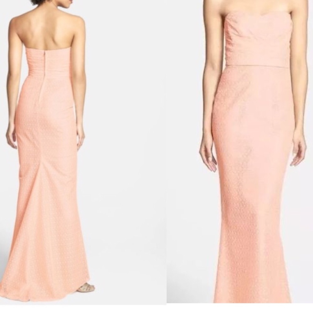 Jill Stuart pink lace maxi dress